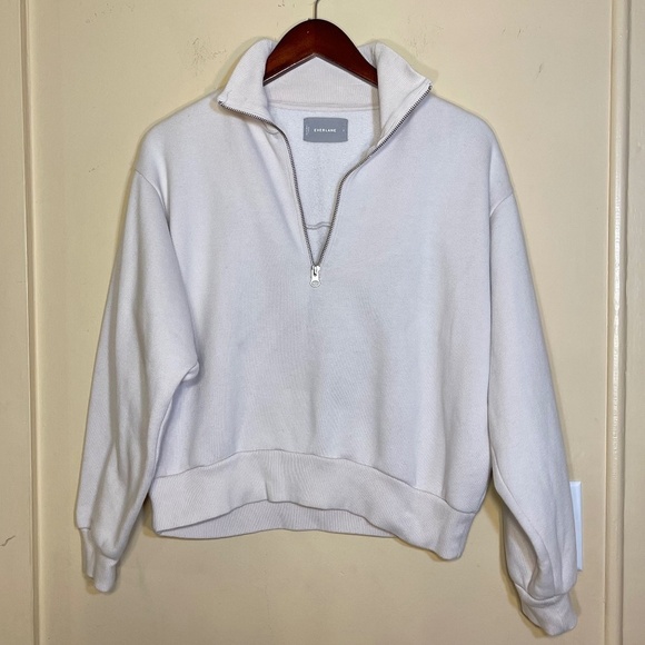 Everlane Sweaters - cozy cotton midi sweater zip up